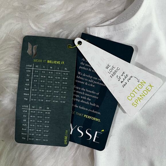 NEW Lysse Spandex Longline Scoop Neck Wide Strap Shape Wear Tank Top White S NWT - Picture 14 of 16